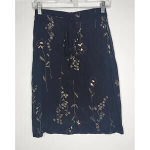 Castro Concept Skirt Womens 4 Black Floral Print Viscose Midi Career Casual